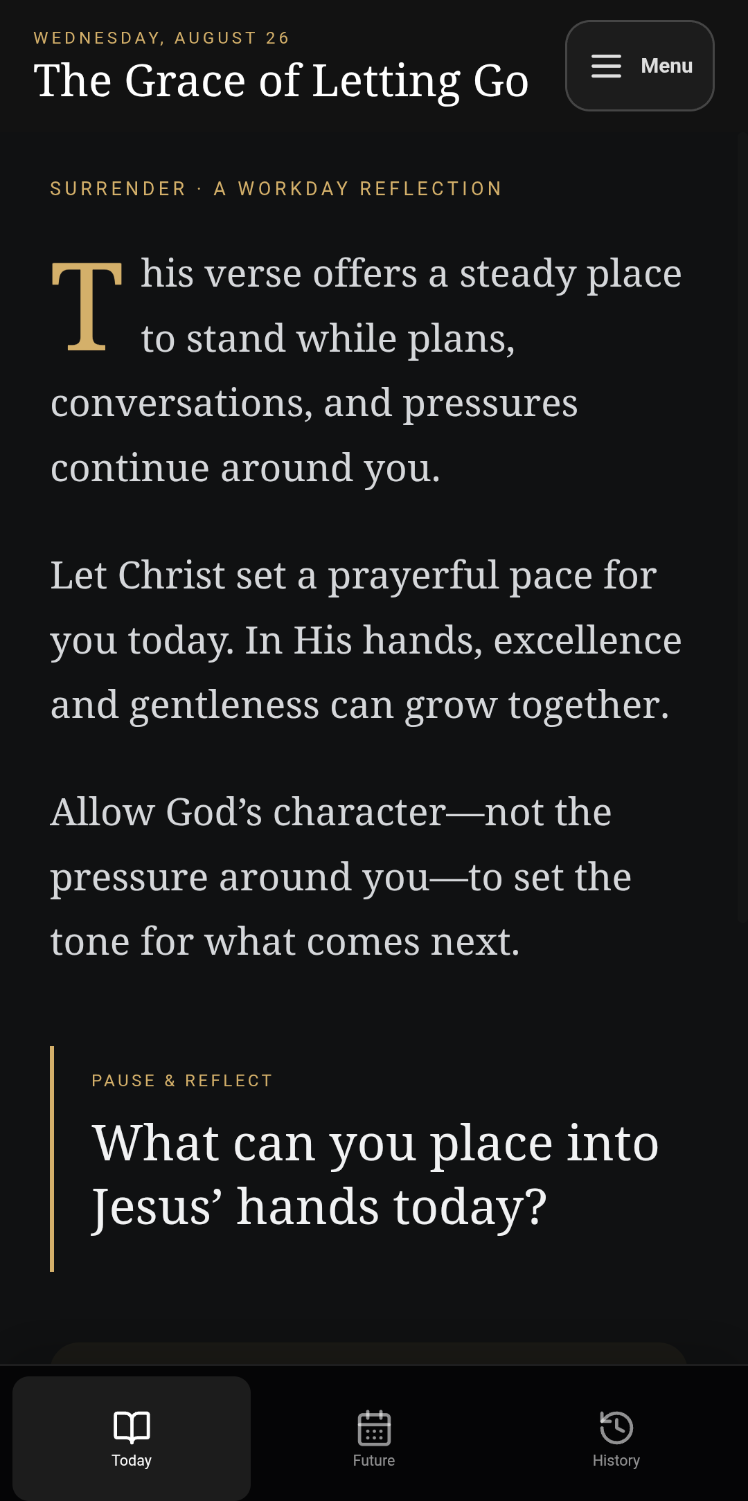 Work Day with God daily devotional reading
